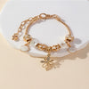 Wholesale Unisex Fashion Geometric Heart Flowers Bow Copper Alloy Electroplated Bracelet Pendant Accessories