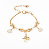 Wholesale Unisex Fashion Geometric Heart Flowers Bow Copper Alloy Electroplated Bracelet Pendant Accessories