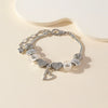 Wholesale Unisex Fashion Geometric Heartshaped Diamond Ball Crystal Beads Copper Alloy Electroplated Bracelet