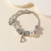 Wholesale Unisex Fashion Geometric Heartshaped Diamond Ball Crystal Beads Copper Alloy Electroplated Bracelet