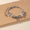 Wholesale Unisex Fashion Geometric Heartshaped Diamond Ball Crystal Beads Copper Alloy Electroplated Bracelet