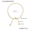 Wholesale Unisex Fashion Geometric Round Bead Pull Buckle Tassel Titanium Steel Electroplated 18K Gold Jewelry Set Of Necklace Bracelet And Anklet