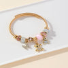 Wholesale Unisex Fashion Insect Animals Zodiac Signs Stainless Steel Alloy Electroplated Beaded Pendant Bracelet