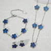 Wholesale Unisex Fashion Simple Plants And Flowers Titanium Steel Electroplated Necklace Bracelet Earrings Set