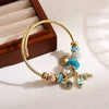 Wholesale Unisex Fashionable Geometric Diamond Inlaid Alloy Bracelet With Fishtail Pendant