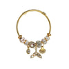 Wholesale Unisex Fashionable Geometric Diamond Inlaid Alloy Bracelet With Fishtail Pendant