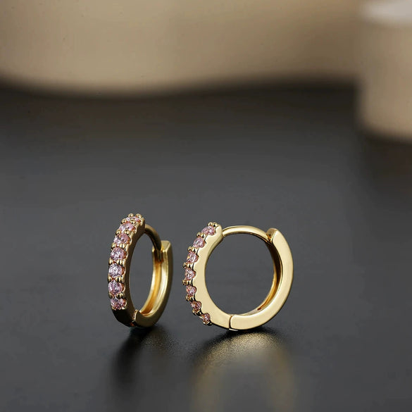 Wholesale Unisex Fashionable Light Luxury Niche Highend Sense Earrings Copper Ushape Electroplated