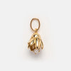 Wholesale Unisex Flower Pattern Copper Necklace With Rhinestone Pendant O Chain Gold Plated