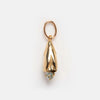 Wholesale Unisex Flower Pattern Copper Necklace With Rhinestone Pendant O Chain Gold Plated