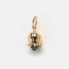 Wholesale Unisex Flower Pattern Copper Necklace With Rhinestone Pendant O Chain Gold Plated