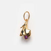 Wholesale Unisex Flower Pattern Copper Necklace With Rhinestone Pendant O Chain Gold Plated