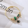 Wholesale Unisex Geometric Alloy Bracelet With Diamond Design And Exquisite Pendant