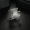 Wholesale Unisex Geometric Asymmetric Exaggerated Titanium Steel Ring Gold Plated