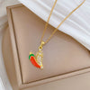 Wholesale Unisex Geometric Cartoon Minimalist Stainless Steel Copper Pendant Necklace