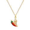 Wholesale Unisex Geometric Cartoon Minimalist Stainless Steel Copper Pendant Necklace