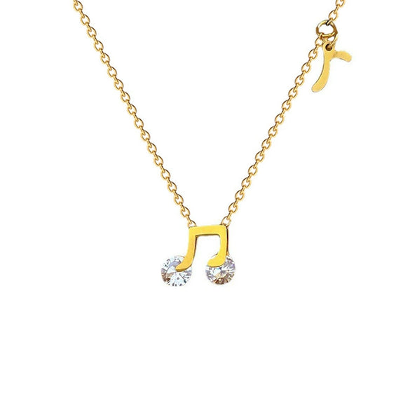 Wholesale Unisex Geometric Cartoon Plant Flowers Style Electroplated Titanium Steel Necklace
