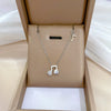 Wholesale Unisex Geometric Cartoon Plant Flowers Style Electroplated Titanium Steel Necklace