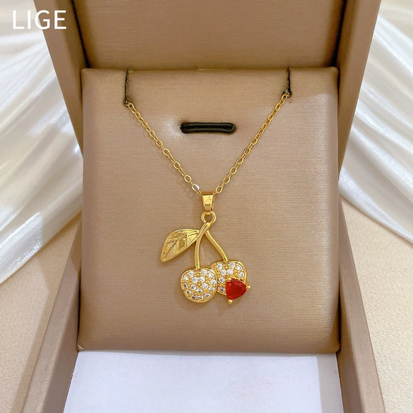 Wholesale Unisex Geometric Cartoon Stainless Steel And Copper Necklace
