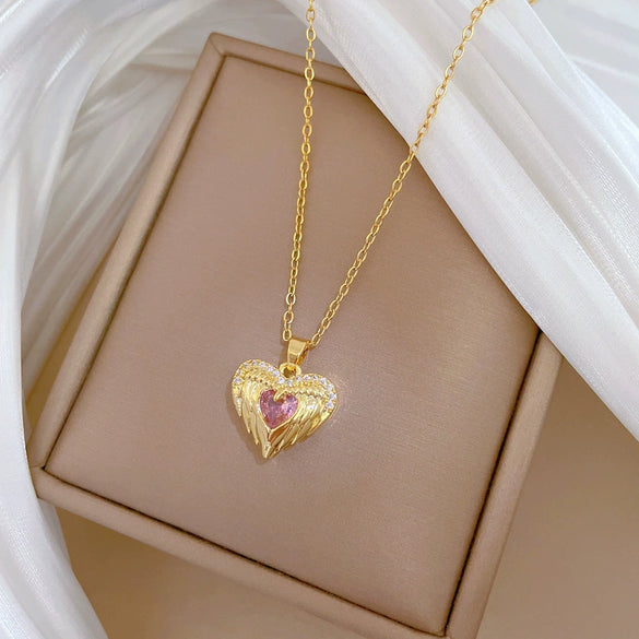 Wholesale Unisex Geometric Cartoon Stainless Steel Copper Micro Inlay Full Diamond Clavicle Chain Jewelry