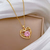 Wholesale Unisex Geometric Cartoon Stainless Steel Copper Pendant Necklace