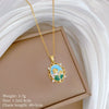 Wholesale Unisex Geometric Cartoon Stainless Steel Copper Pendant Necklace