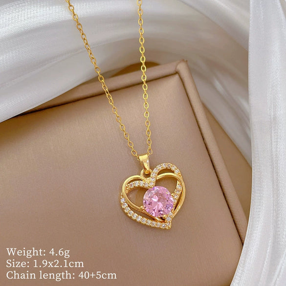Wholesale Unisex Geometric Cartoon Stainless Steel Copper Pendant Necklace