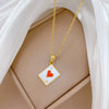 Wholesale Unisex Geometric Cartoon Stainless Steel Square Pendant Necklace