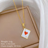 Wholesale Unisex Geometric Cartoon Stainless Steel Square Pendant Necklace