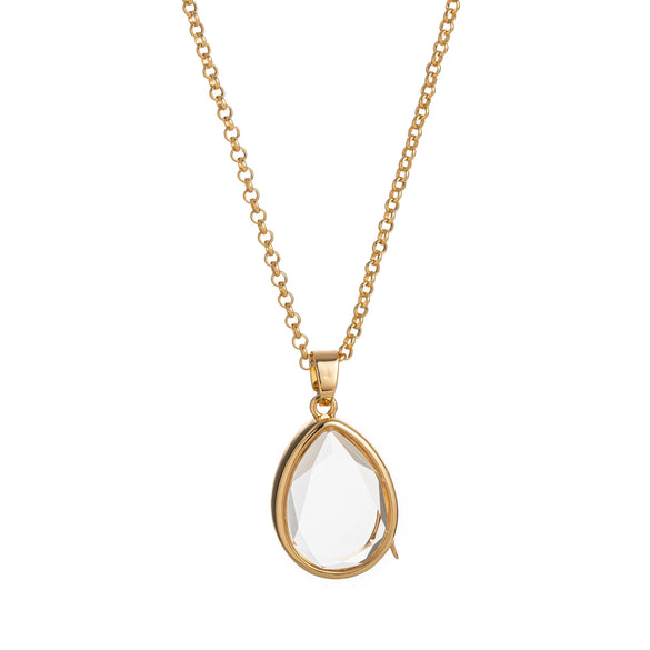 Wholesale Unisex Geometric Copper And Titanium Steel Pendant Necklace With Openable Hollow Transparent Box Electroplated In 18K Gold Color Old Money Style