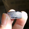 Wholesale Unisex Geometric Copper Diamond Ring With Zircon Light Luxury Style