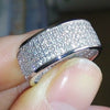 Wholesale Unisex Geometric Copper Diamond Ring With Zircon Light Luxury Style