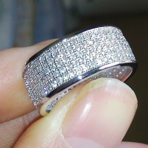 Wholesale Unisex Geometric Copper Diamond Ring With Zircon Light Luxury Style