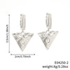 Wholesale Unisex Geometric Copper Earrings With Heart Shape And Rhombus Pattern
