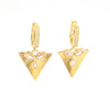 Wholesale Unisex Geometric Copper Earrings With Heart Shape And Rhombus Pattern