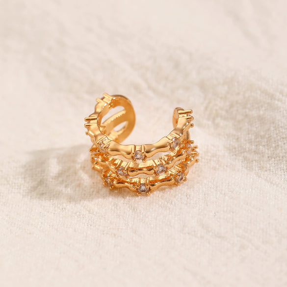 Wholesale Unisex Geometric Copper Goldplated Ear Clips