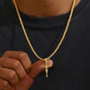 Wholesale Unisex Geometric Cross Necklace 18K Gold Plated Purely Handmade Copper