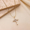 Wholesale Unisex Geometric Cross Necklace Made Of Environmentally Friendly Copper With Gold Electroplating