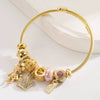 Wholesale Unisex Geometric Crown Pattern Alloy Bracelet With Diamond Set Crown Pendant
