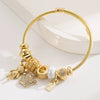 Wholesale Unisex Geometric Crown Pattern Alloy Bracelet With Diamond Set Crown Pendant