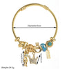 Wholesale Unisex Geometric Crown Pattern Alloy Bracelet With Diamond Set Crown Pendant