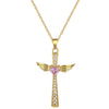 Wholesale Unisex Geometric Diamond Necklace With Titanium Steel And Copper Pendant