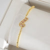 Wholesale Unisex Geometric Diamondencrusted Christmas Scepter Copper Bracelet 18K Gold Plated Inlaid With Zircon