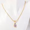 Wholesale Unisex Geometric Dropshaped Titanium Steel Snake Bone Chain 18K Goldplated Necklace