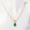 Wholesale Unisex Geometric Dropshaped Titanium Steel Snake Bone Chain 18K Goldplated Necklace