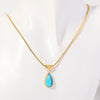 Wholesale Unisex Geometric Dropshaped Titanium Steel Snake Bone Chain 18K Goldplated Necklace