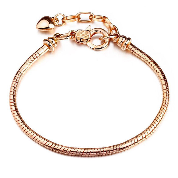 Wholesale Unisex Geometric Electroplated Metal Snake Bone Base Chain Bracelet For Diy Making