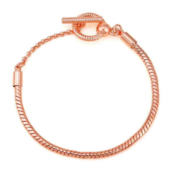 Wholesale Unisex Geometric Electroplated Metal Snake Bone Base Chain Bracelet For Diy Making