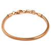 Wholesale Unisex Geometric Electroplated Metal Snake Bone Base Chain Bracelet For Diy Making