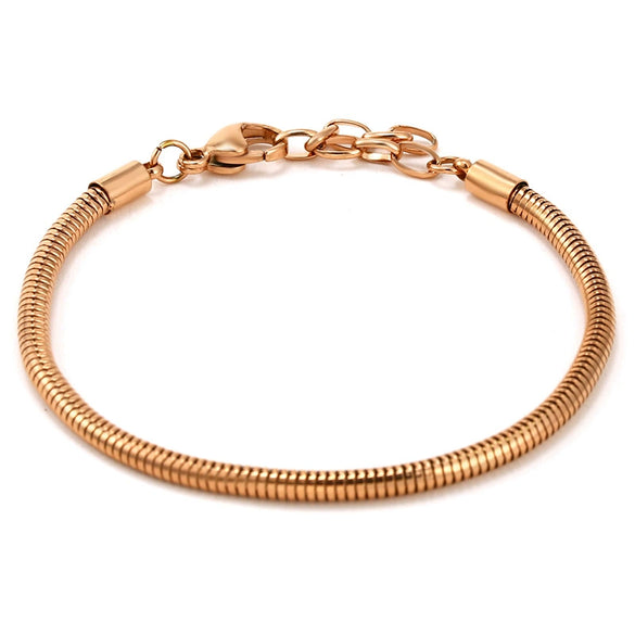 Wholesale Unisex Geometric Electroplated Metal Snake Bone Base Chain Bracelet For Diy Making