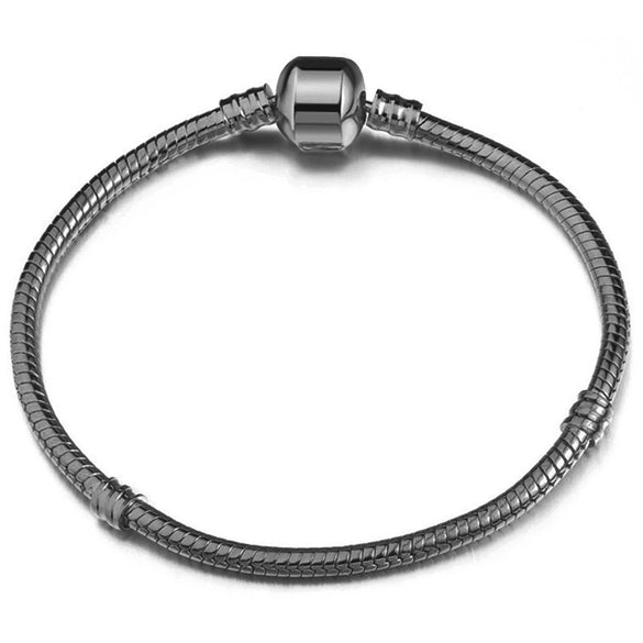 Wholesale Unisex Geometric Electroplated Metal Snake Bone Base Chain Bracelet For Diy Making